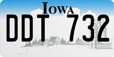 IA license plate DDT732