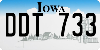 IA license plate DDT733