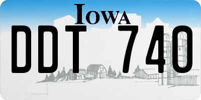 IA license plate DDT740