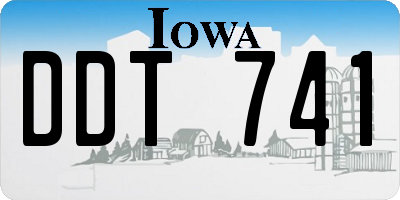 IA license plate DDT741