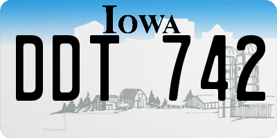 IA license plate DDT742
