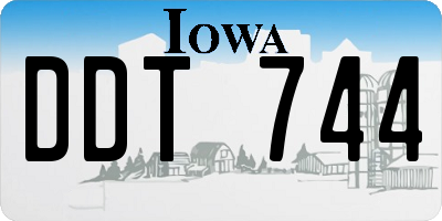 IA license plate DDT744
