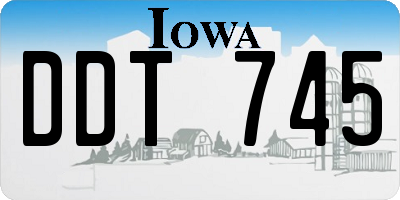 IA license plate DDT745