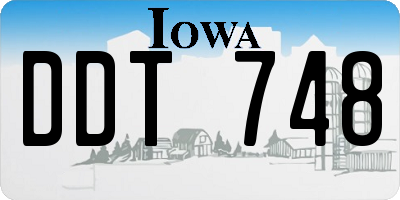 IA license plate DDT748