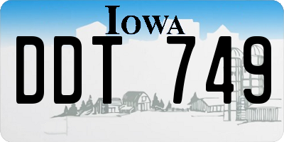IA license plate DDT749