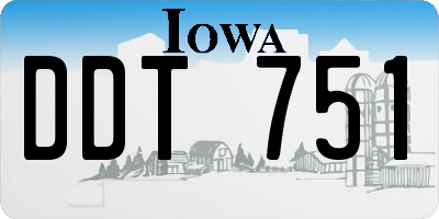 IA license plate DDT751