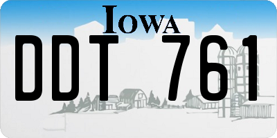 IA license plate DDT761