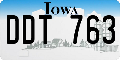IA license plate DDT763