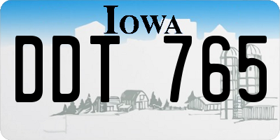 IA license plate DDT765
