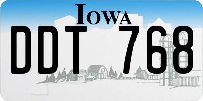 IA license plate DDT768