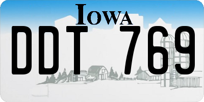 IA license plate DDT769