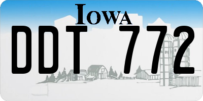 IA license plate DDT772