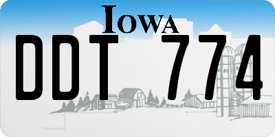 IA license plate DDT774