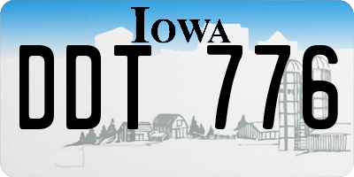 IA license plate DDT776