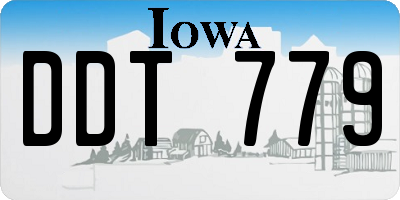 IA license plate DDT779