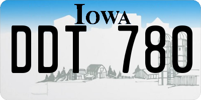 IA license plate DDT780