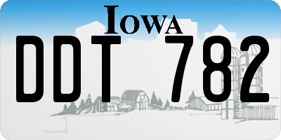IA license plate DDT782
