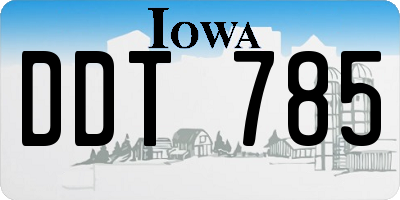 IA license plate DDT785