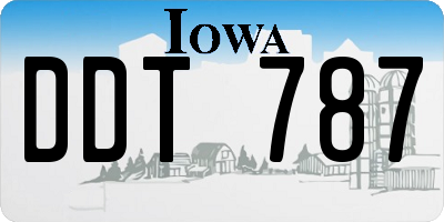 IA license plate DDT787