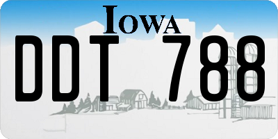 IA license plate DDT788