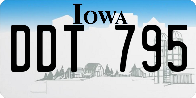 IA license plate DDT795