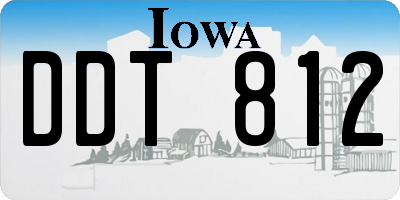 IA license plate DDT812