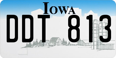 IA license plate DDT813