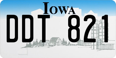IA license plate DDT821