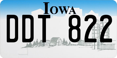 IA license plate DDT822