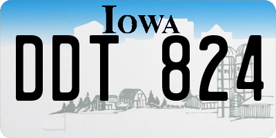 IA license plate DDT824