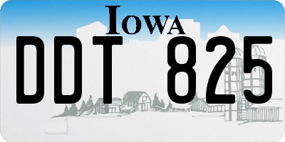 IA license plate DDT825