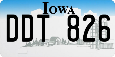 IA license plate DDT826