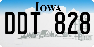 IA license plate DDT828