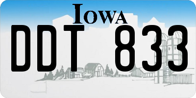 IA license plate DDT833