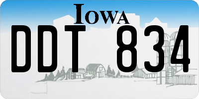 IA license plate DDT834