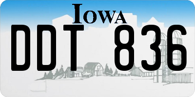 IA license plate DDT836