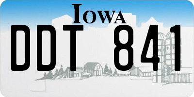 IA license plate DDT841