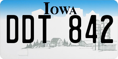 IA license plate DDT842