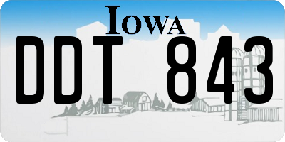 IA license plate DDT843