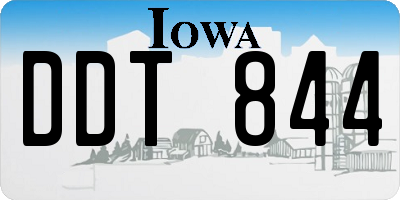 IA license plate DDT844