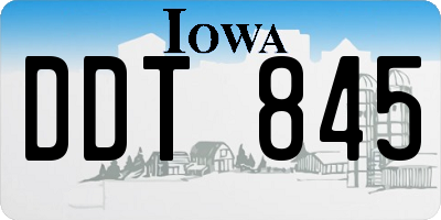 IA license plate DDT845