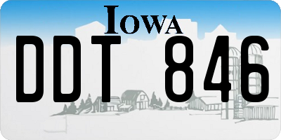 IA license plate DDT846