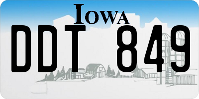 IA license plate DDT849