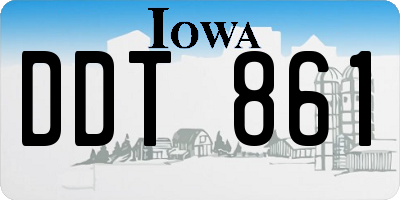 IA license plate DDT861