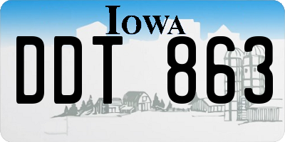 IA license plate DDT863