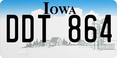 IA license plate DDT864