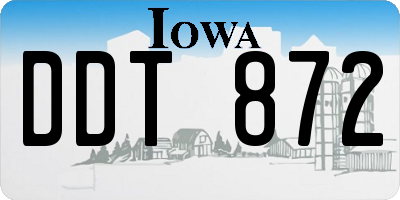 IA license plate DDT872
