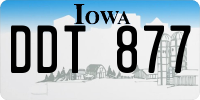 IA license plate DDT877