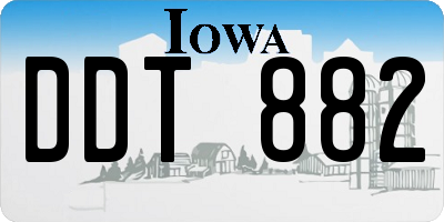 IA license plate DDT882