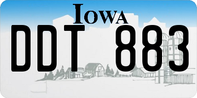 IA license plate DDT883